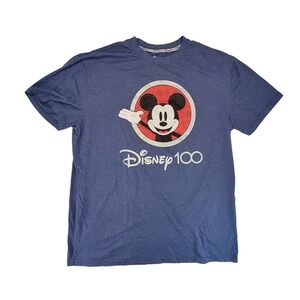Disney 100 Mickey Mouse Graphic T Shirt‎ Blue XL
